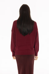 Berry Basic Knit Sweater