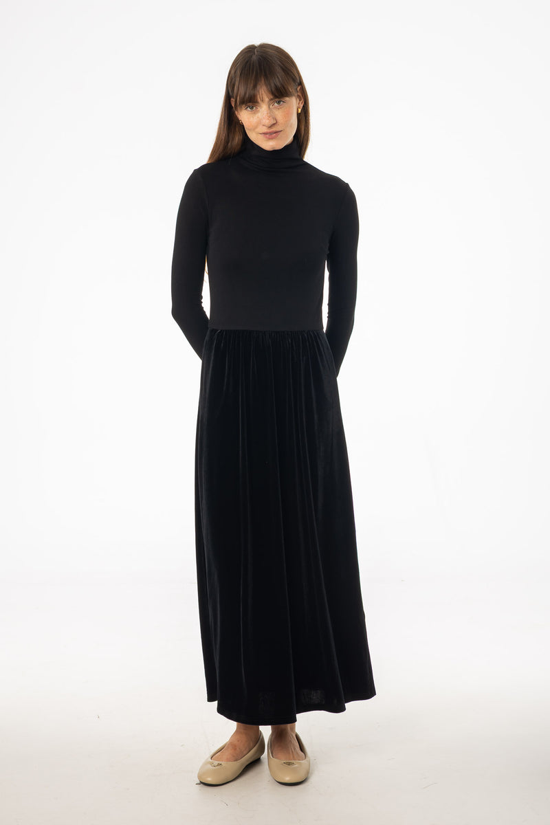 velvet mock neck midi dress Gap Factory Women's Ruched Velvet Mockneck Midi Dress Dark Brown Size XL