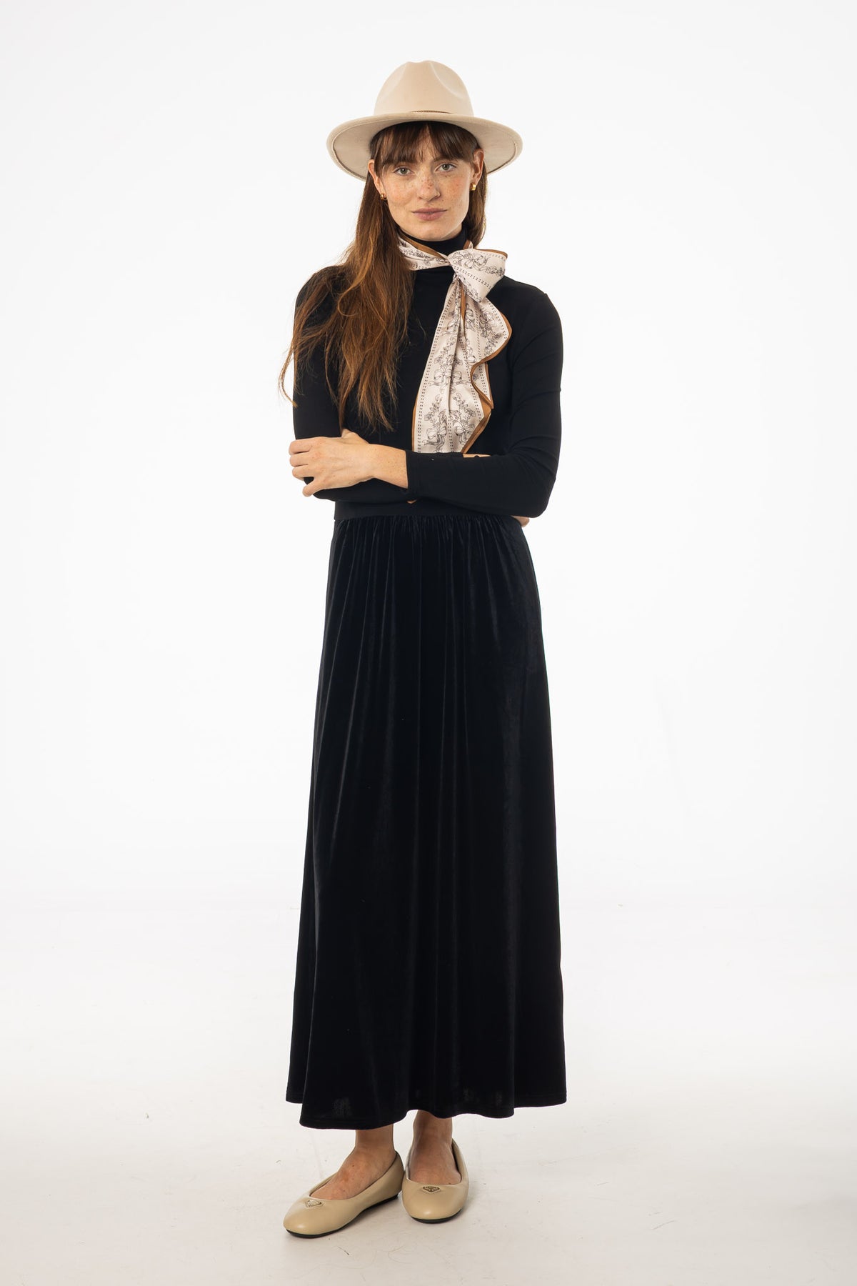 Black Combo Velour Mock Neck Dress – BLANK