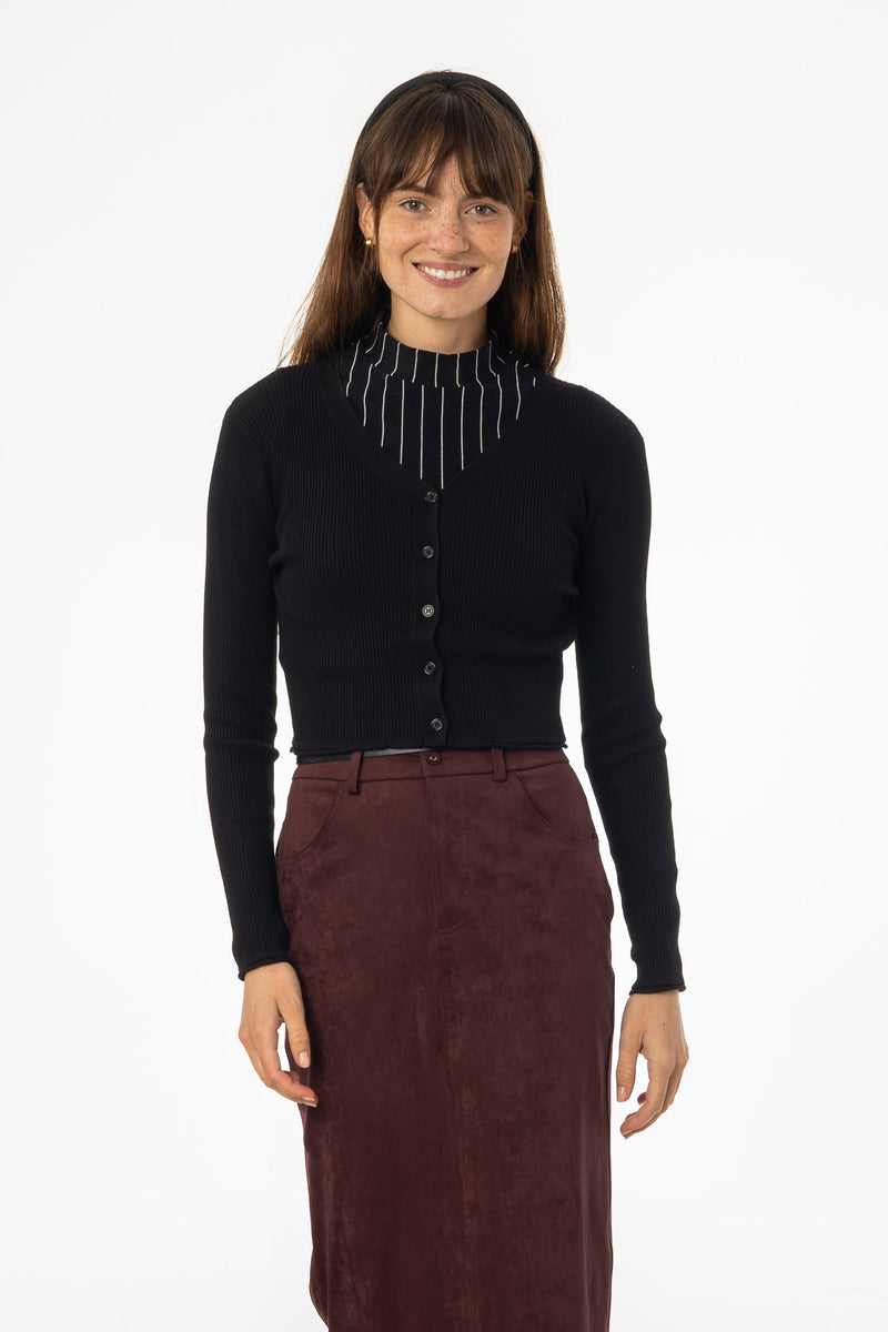 Black Knit Cardi