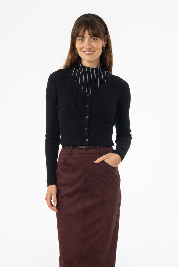 Black Knit Cardi