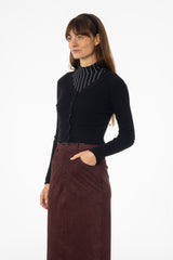 Black Knit Cardi