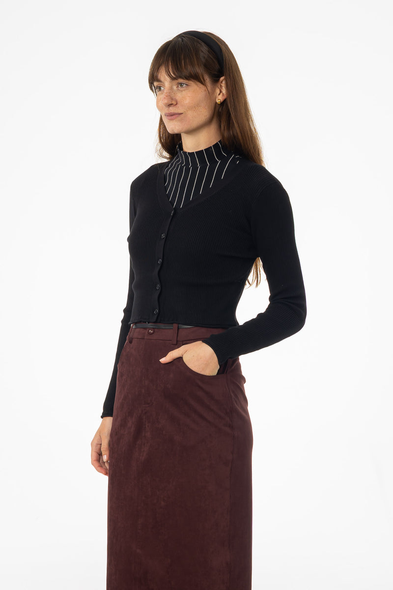Black Knit Cardi