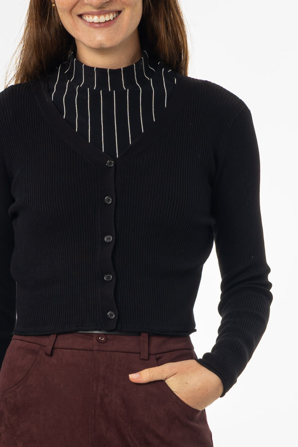Black Knit Cardi