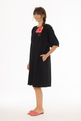 Black French Terry Dress