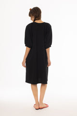Black French Terry Dress