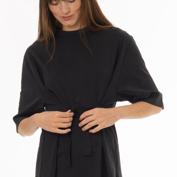 Black 3/4 Sleeve Wrap Shirt – BLANK