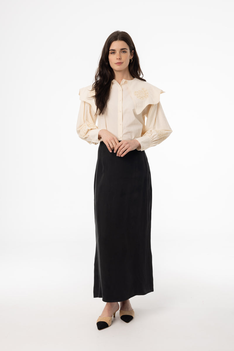 Skirt Dress Lining Slip Black A-Line Zipper Slip Skirt BLANK Skirt Dress Lining Slip Black A-Line Zipper Slip Skirt BLANK