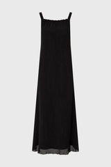 Black Accordion Pleat Maxi Jumper