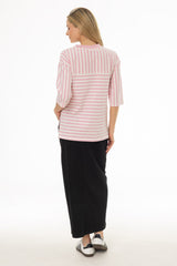 Black Basic Detail Denim Skirt