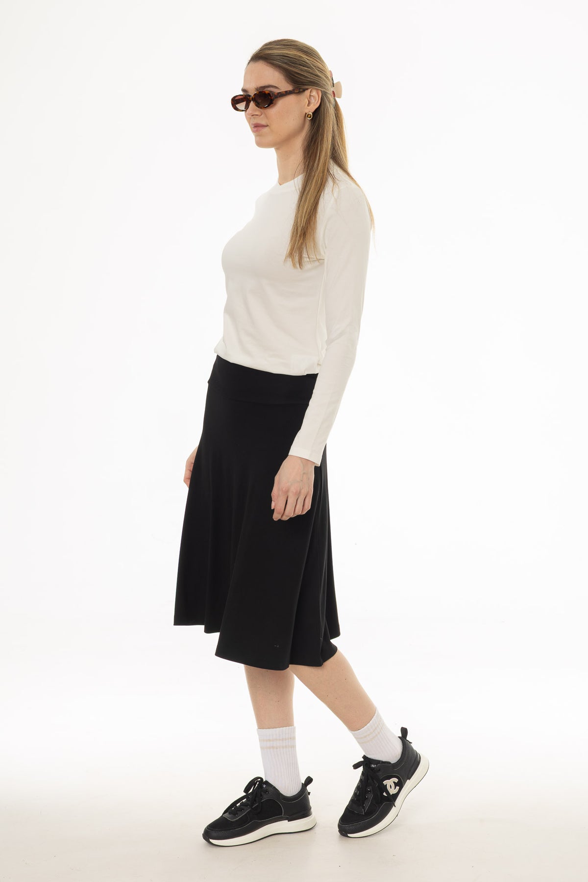 Black Basic Flare Skirt – BLANK
