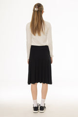 Black Basic Flare Skirt