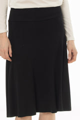 Black Basic Flare Skirt