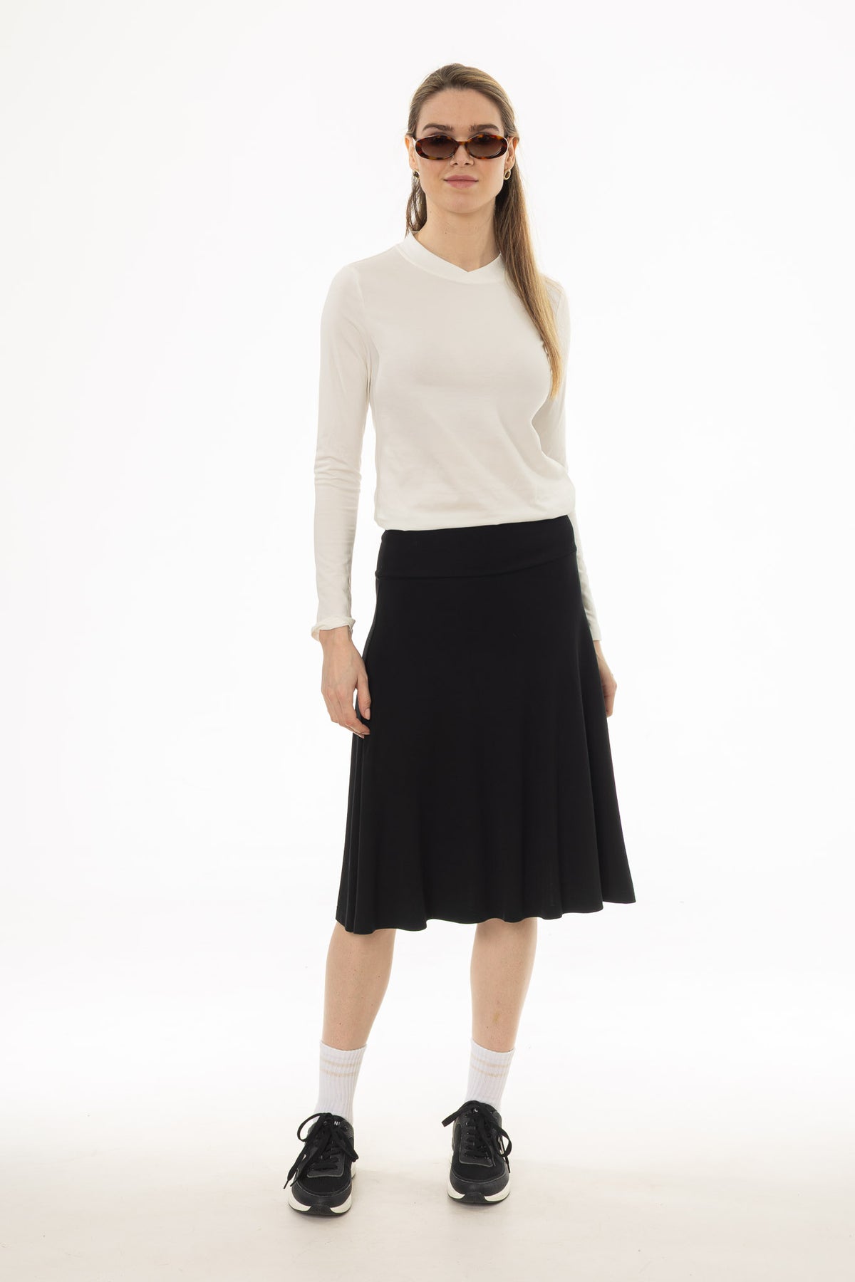 【正規品】　bibiy. BLAIR FLARE SKIRT Black Basic Flare Skirt – BLANK
