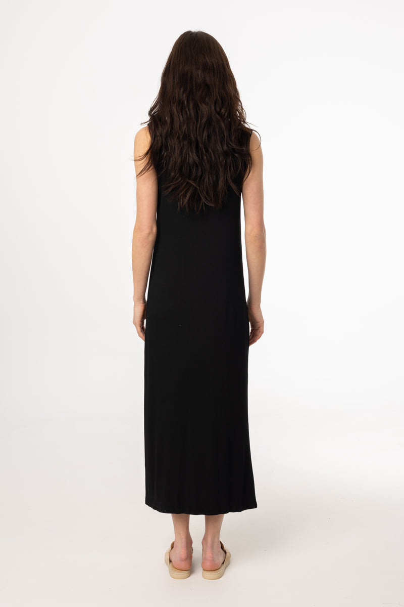 Black Ribbed Maxi Jumper