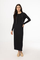 Black Ribbed Maxi Jumper