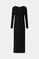 Black Basic Pocket Maxi Dress