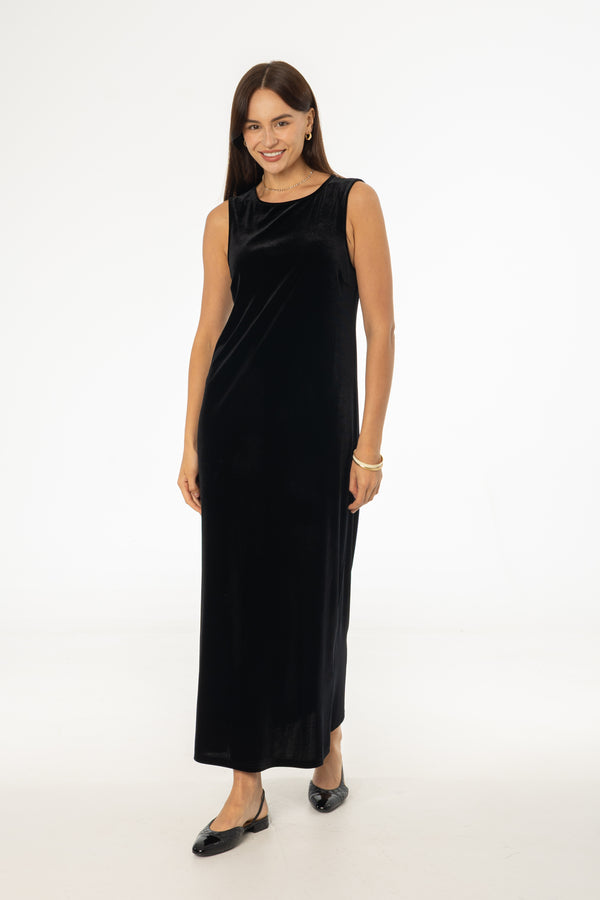 Black Basic Velour Jumper