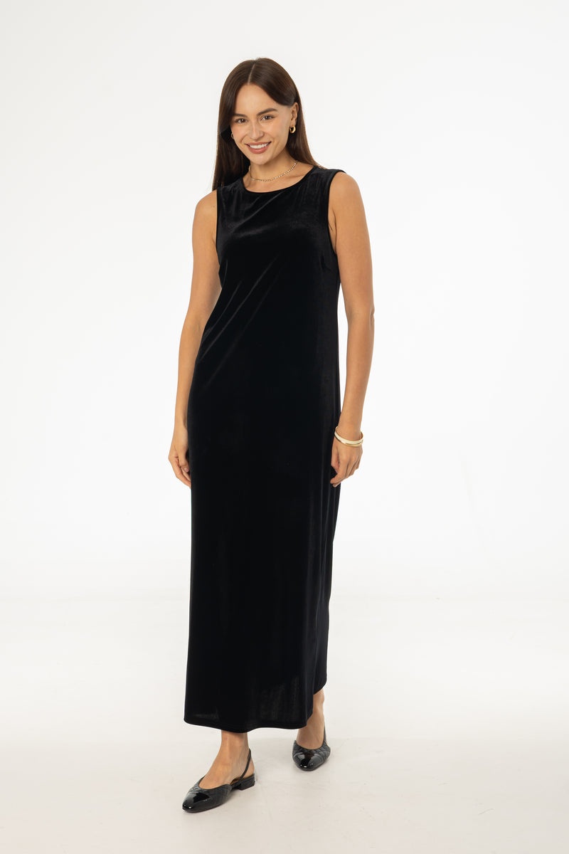 Black Basic Velour Jumper