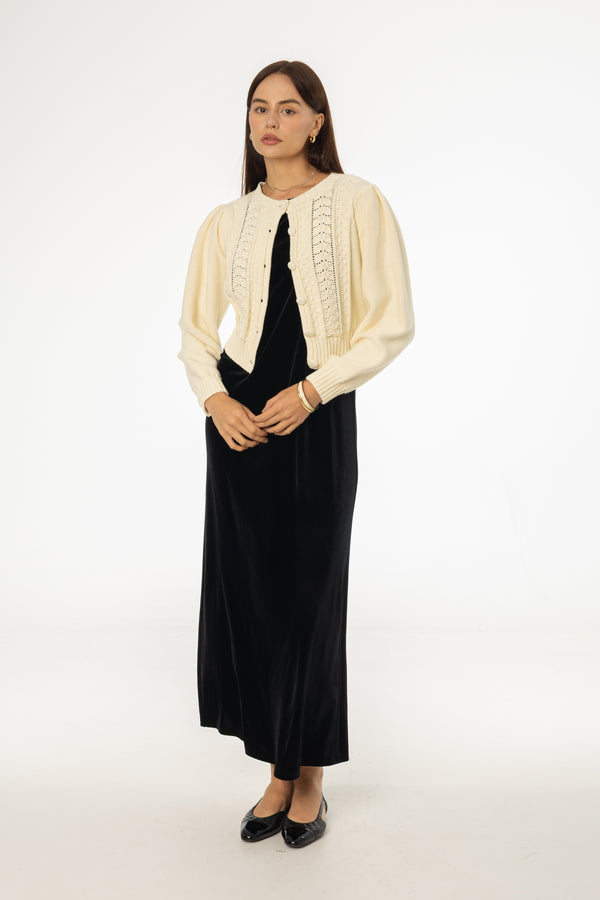Black Basic Velour Jumper