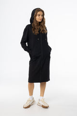 Black Basic Zipper Dress