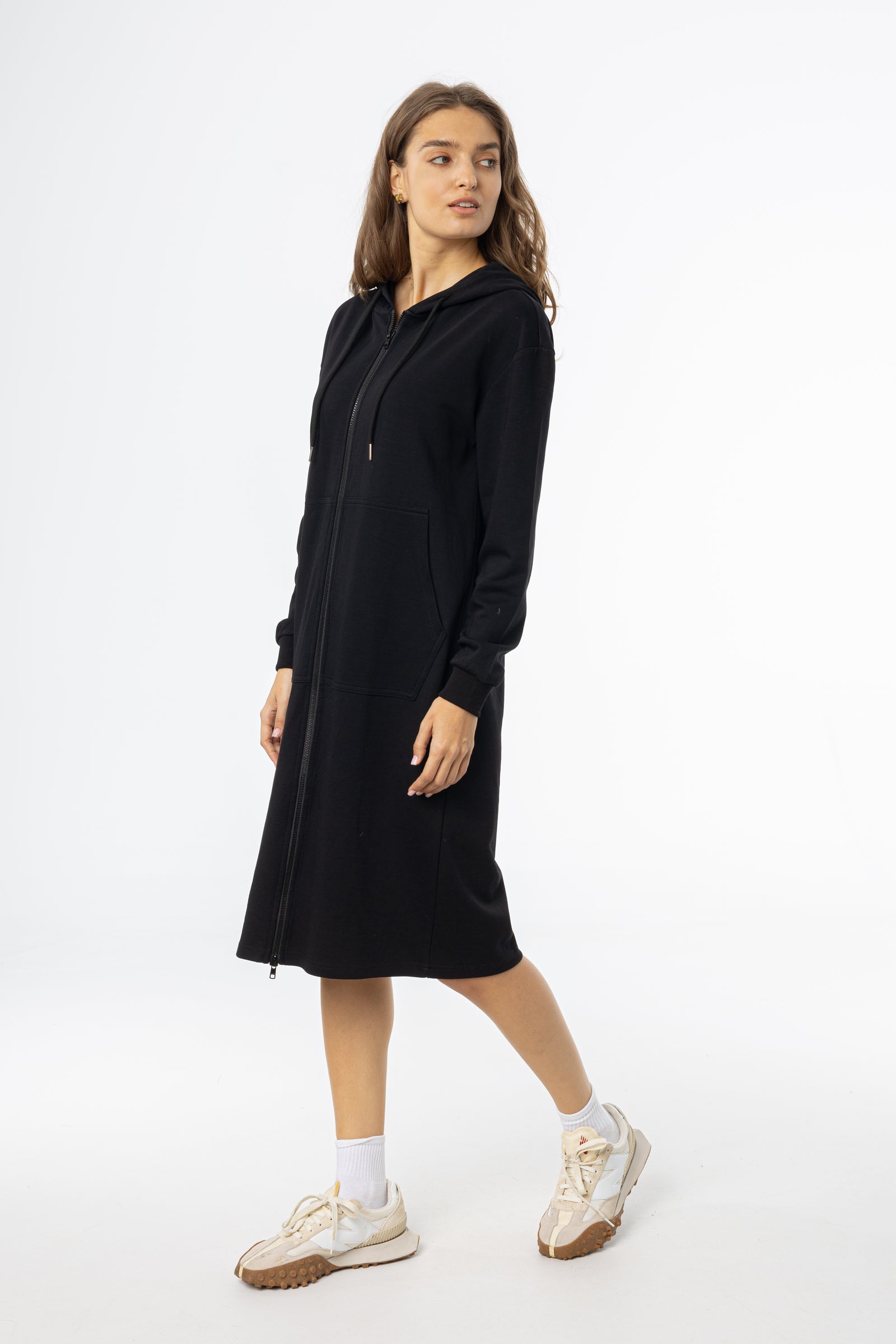Black Basic Zipper Dress – BLANK