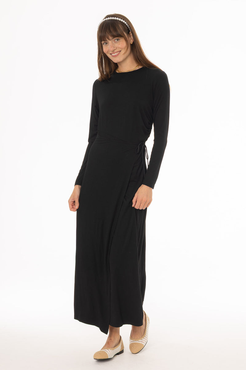 Black Belted Rope Maxi Dress – BLANK