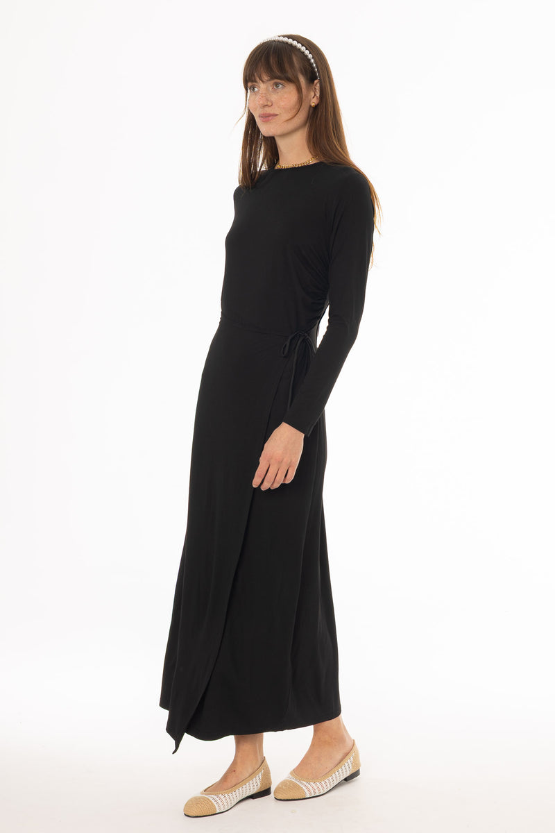 Black Belted Rope Maxi Dress BLANK Black Belted Rope Maxi Dress BLANK
