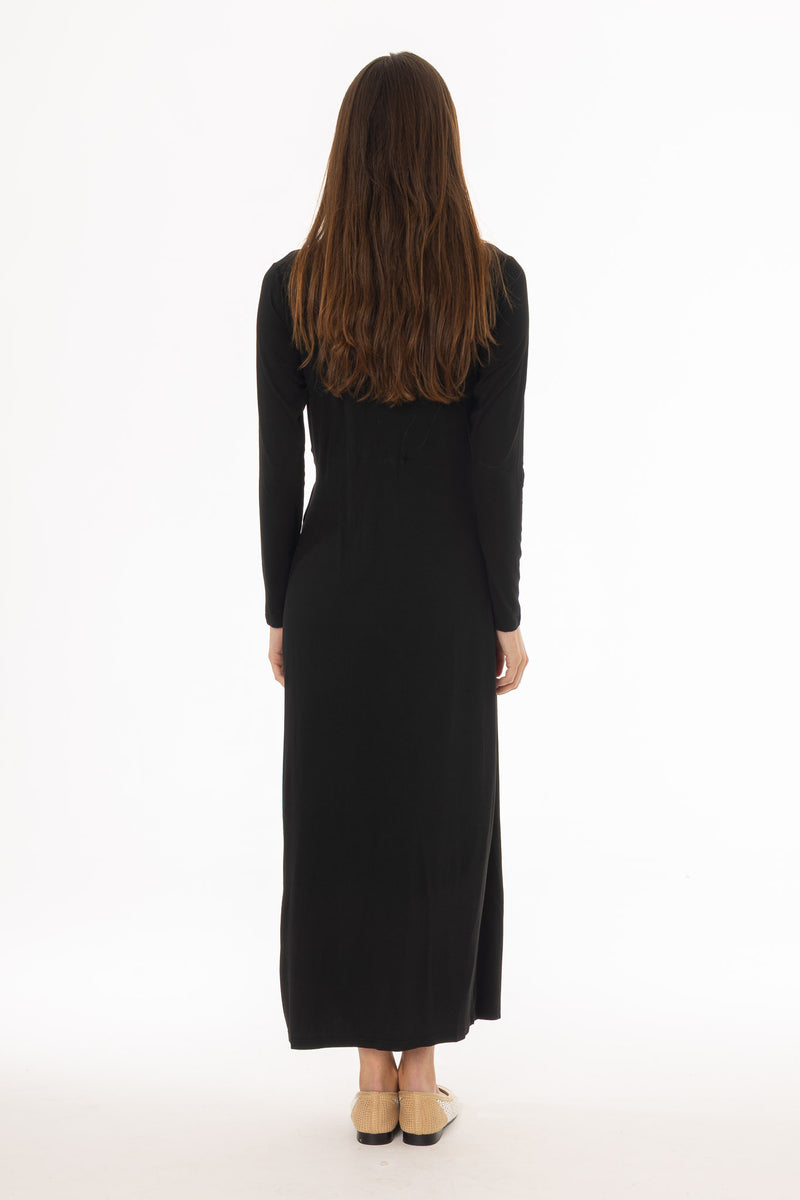 fitted lace wedding dress Black Belted Rope Maxi Dress – BLANK