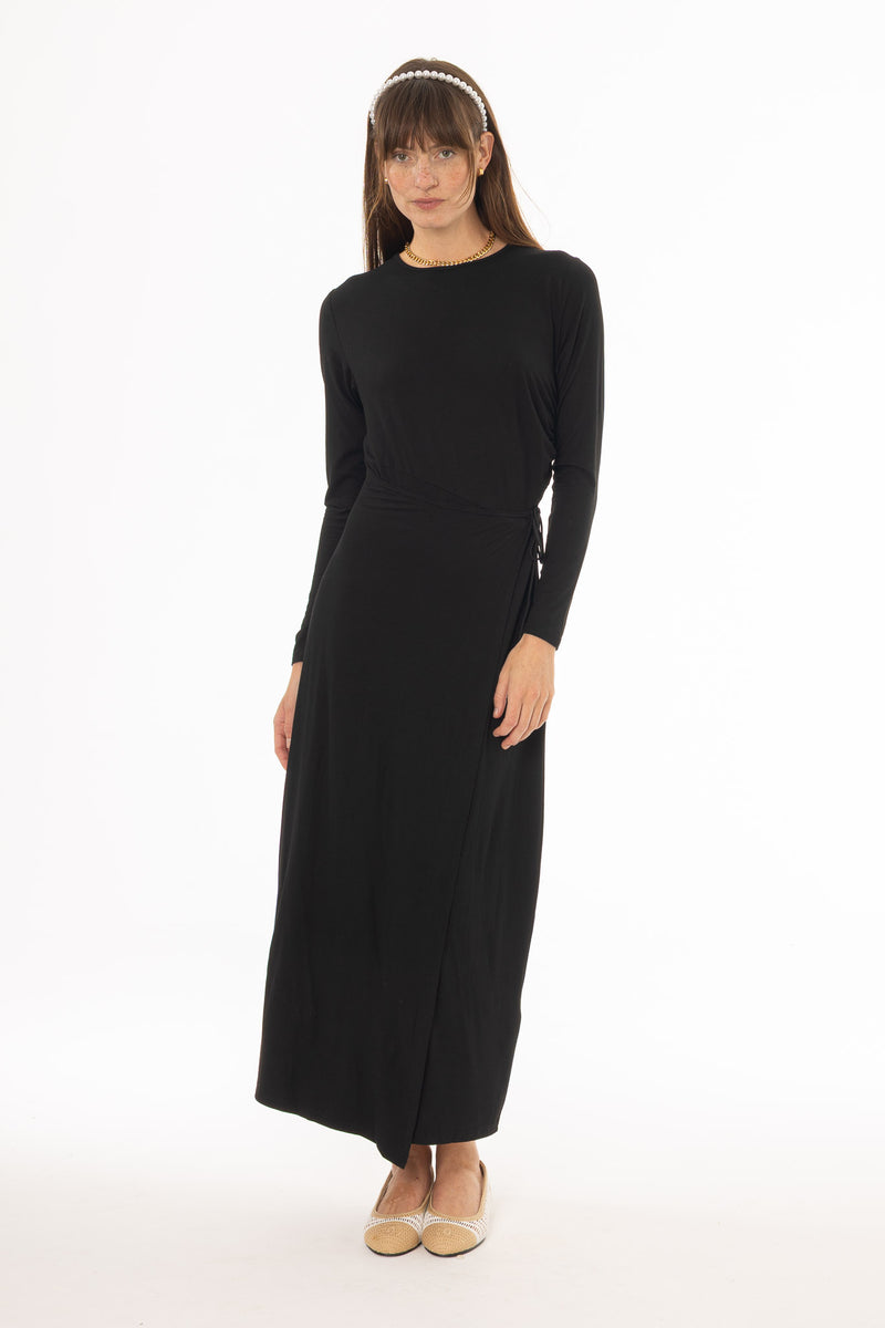Black Belted Rope Maxi Dress – BLANK
