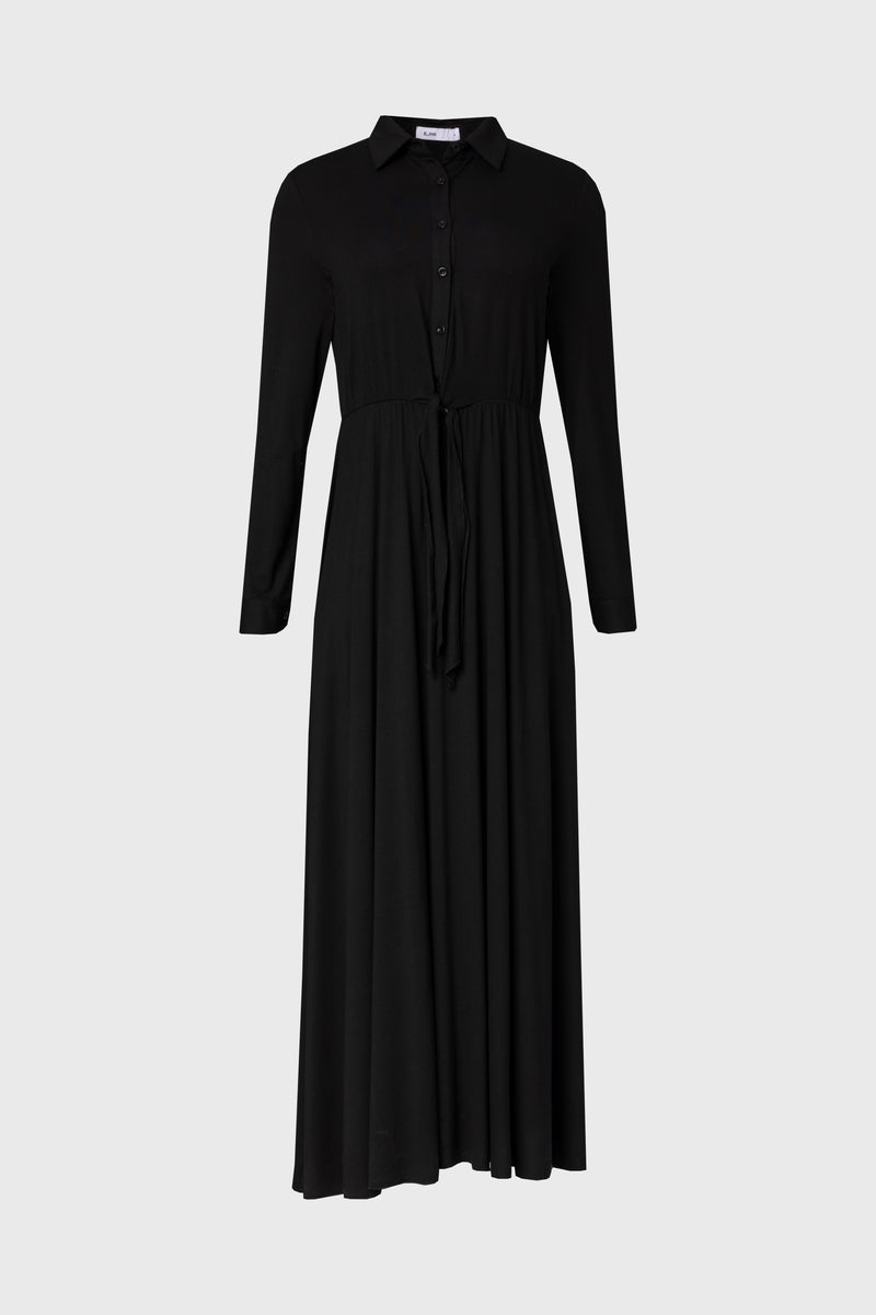 Black Button Maxi Dress