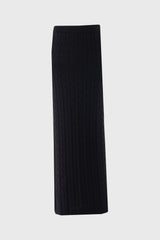 Black Cable Knit Skirt