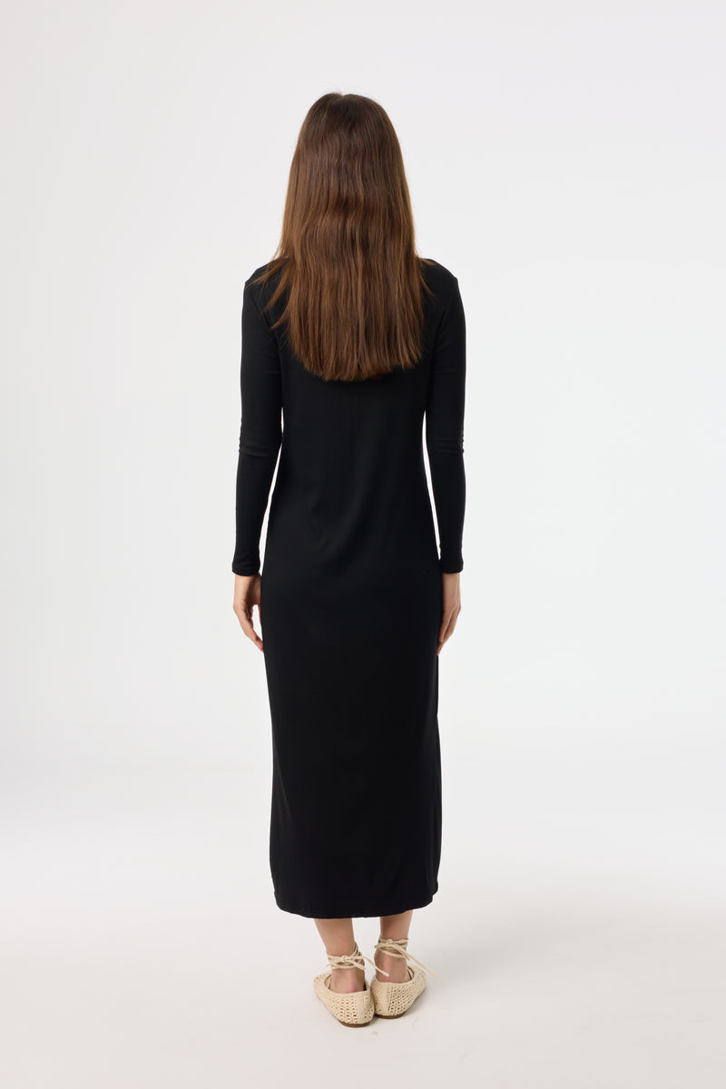 Black Cardi Maxi Dress