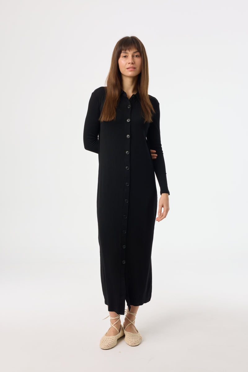 Black Cardi Maxi Dress