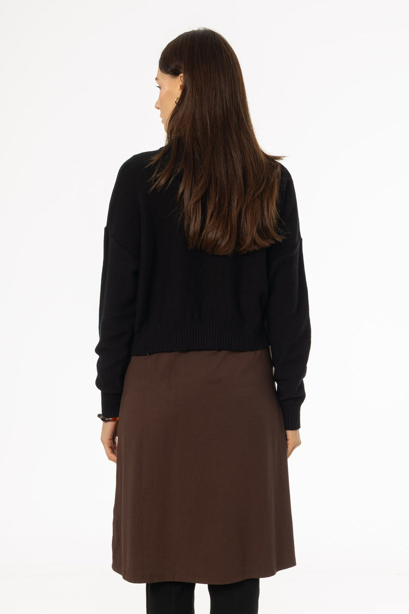 Black Chunky Knit Cardigan