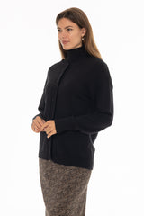 Black Chunky Knit Cardigan