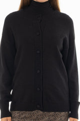 Black Chunky Knit Cardigan