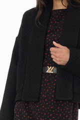 Black Chunky Cardigan