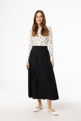 Black Circle Seam Skirt