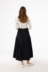 Black Circle Seam Skirt