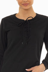 Black Classic Crew Tie T-Shirt