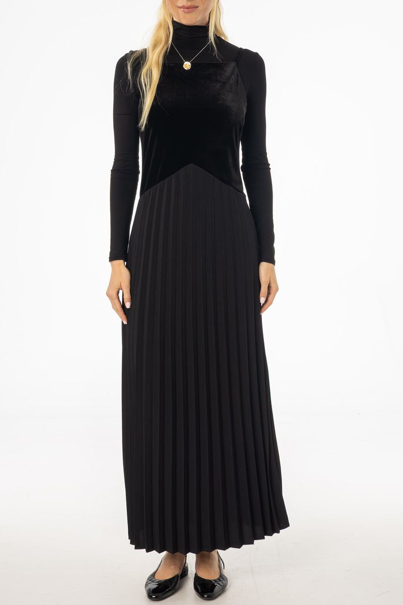 Black Two Tone Fabric Jumper
