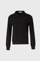 Black Corduroy Collar Sweater