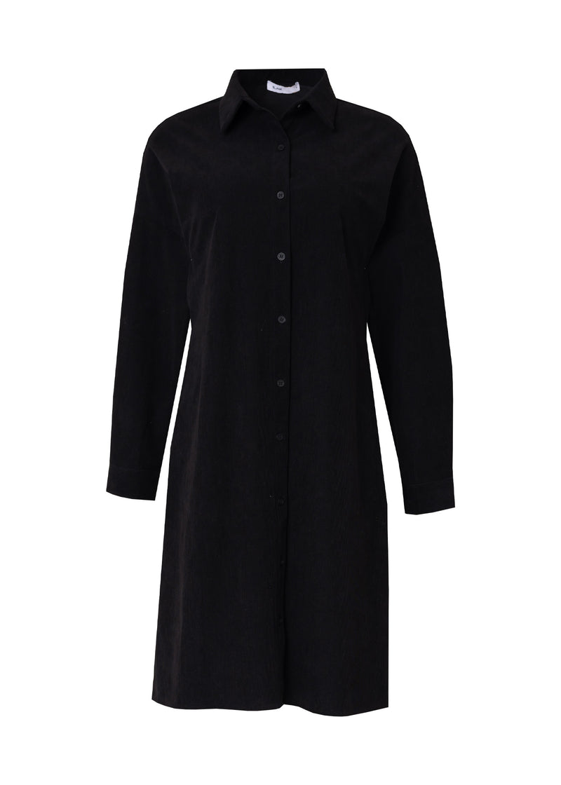 Black Corduroy Shirt Dress – BLANK