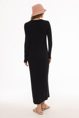 Black Criss Cross Tie Maxi Dress