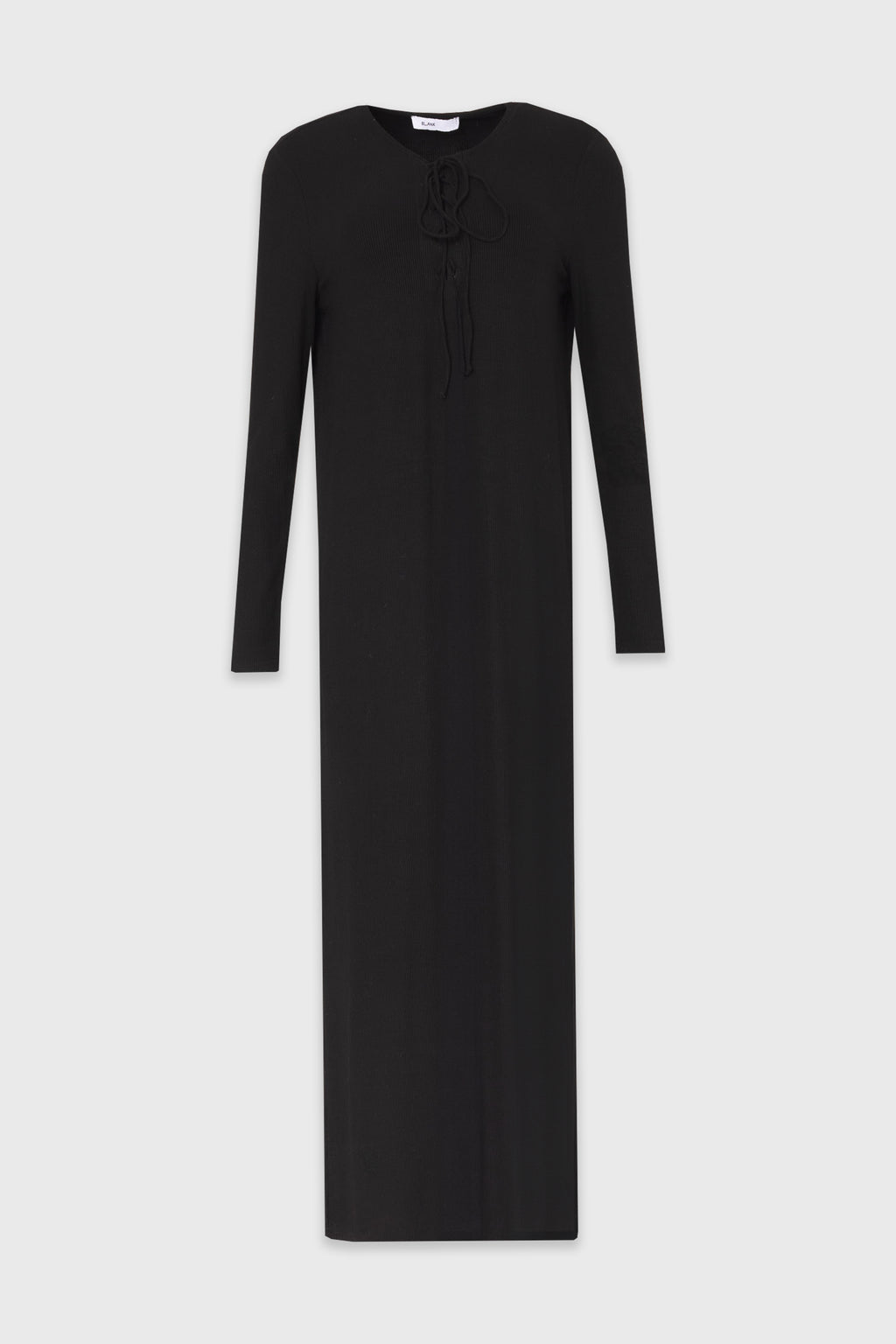 Black Criss Cross Tie Maxi Dress – BLANK