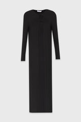 Black Criss Cross Tie Maxi Dress