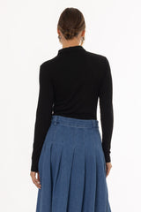 Black Drawstring Polo T-Shirt