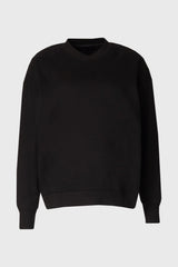 Black Crossover Neck Detail Sweatshirt