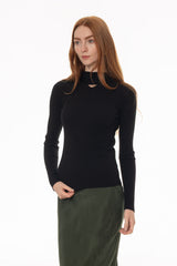 Black Cut Out Sweater
